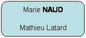 Rectangle  coins arrondis: Marie NAUD
Mathieu Latard
