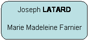 Rectangle  coins arrondis: Joseph LATARD
Marie Madeleine Farnier
